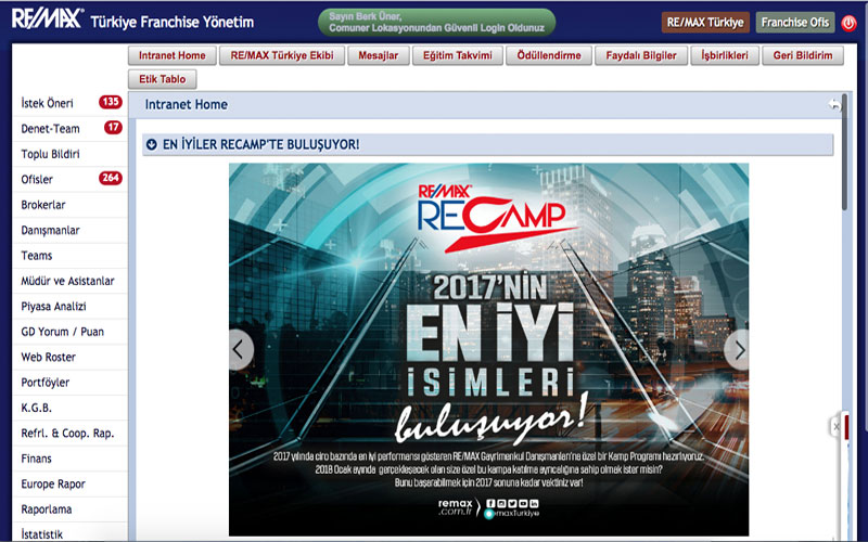 RE/MAX Türkiye Franchise ERP